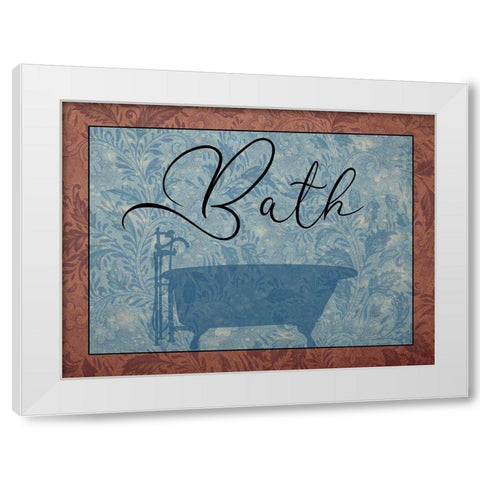Bath White Modern Wood Framed Art Print by Phillip, Jamie