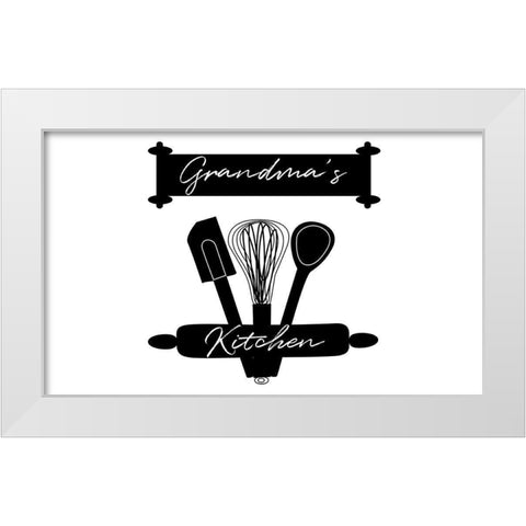 Grandmas Kitchen White Modern Wood Framed Art Print by Phillip, Jamie