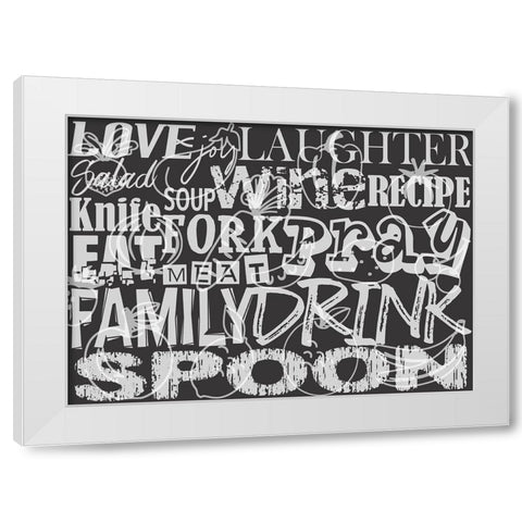 Recipe White Modern Wood Framed Art Print by Phillip, Jamie