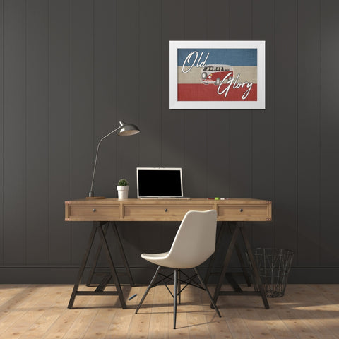 American Made 2 White Modern Wood Framed Art Print by Phillip, Jamie