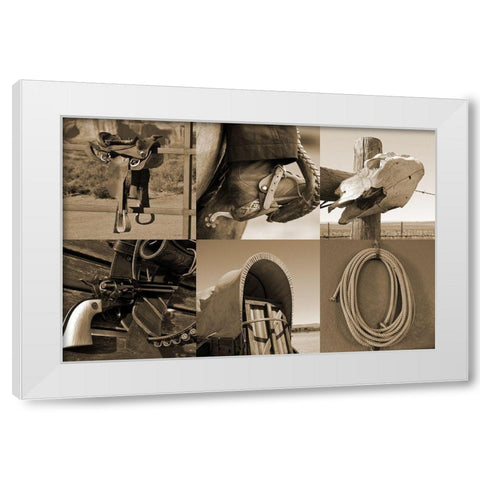 Wild West 2 White Modern Wood Framed Art Print by Phillip, Jamie