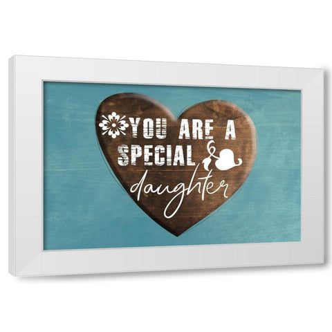Daughter White Modern Wood Framed Art Print by Phillip, Jamie