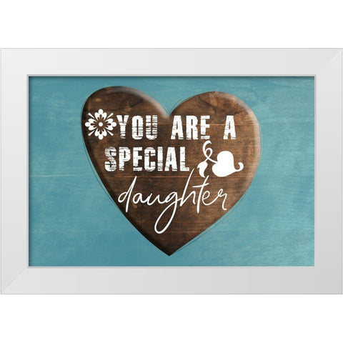 Daughter White Modern Wood Framed Art Print by Phillip, Jamie