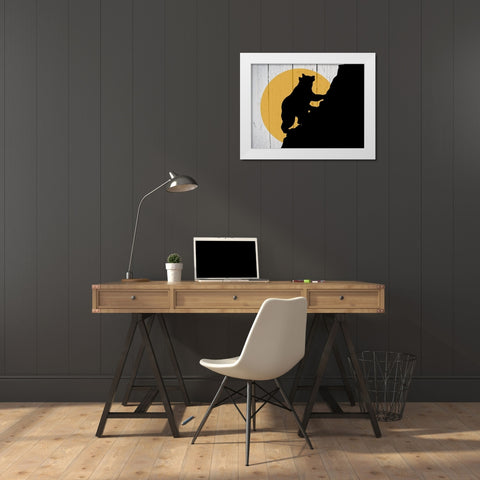 Bear Mountain White Modern Wood Framed Art Print by Phillip, Jamie