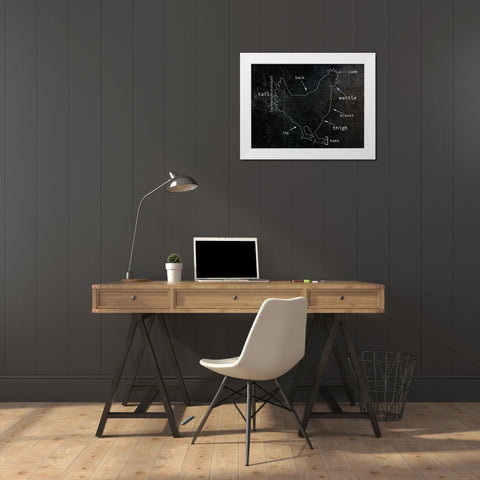 Chicken White Modern Wood Framed Art Print by Phillip, Jamie