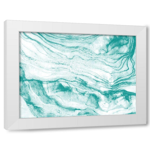Blue Vains Abstract White Modern Wood Framed Art Print by Phillip, Jamie