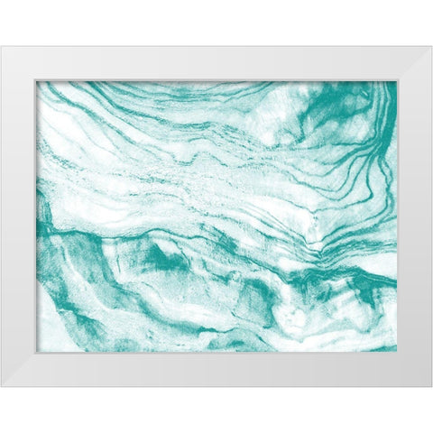 Blue Vains Abstract White Modern Wood Framed Art Print by Phillip, Jamie