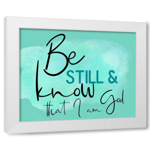 Be Still White Modern Wood Framed Art Print by Phillip, Jamie
