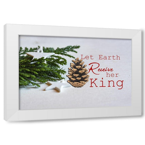 Her King White Modern Wood Framed Art Print by Phillip, Jamie