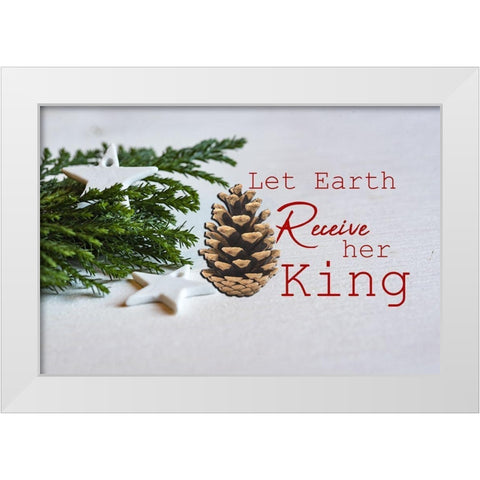 Her King White Modern Wood Framed Art Print by Phillip, Jamie