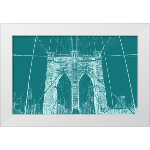 Brooklyn Bridge 2 White Modern Wood Framed Art Print by Phillip, Jamie