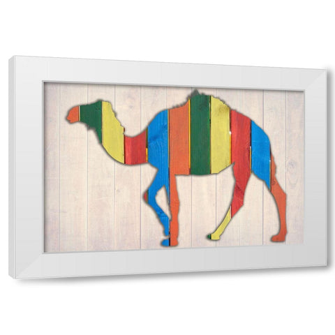 Camel 1 White Modern Wood Framed Art Print by Phillip, Jamie