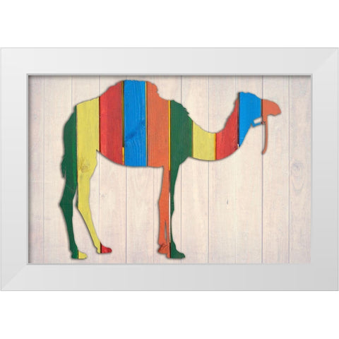Camel 2 White Modern Wood Framed Art Print by Phillip, Jamie