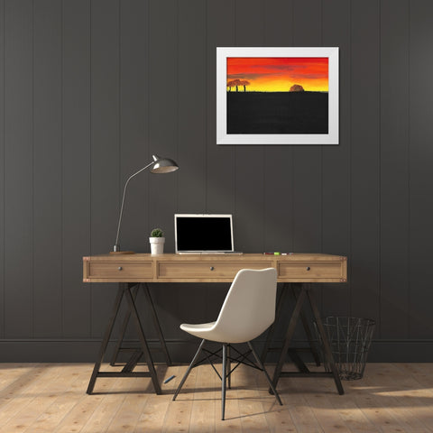 Prosperity Land White Modern Wood Framed Art Print by Phillip, Jamie
