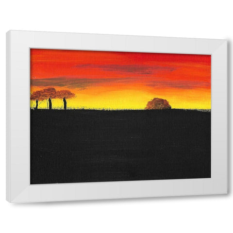 Prosperity Land White Modern Wood Framed Art Print by Phillip, Jamie