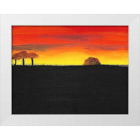 Prosperity Land White Modern Wood Framed Art Print by Phillip, Jamie