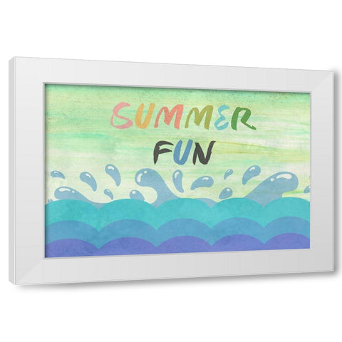 Summer White Modern Wood Framed Art Print by Phillip, Jamie