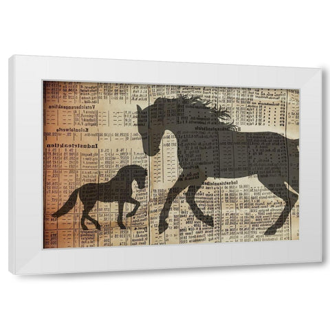 Horsey Baby 2 White Modern Wood Framed Art Print by Phillip, Jamie