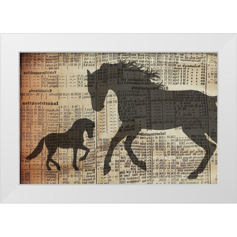Horsey Baby 2 White Modern Wood Framed Art Print by Phillip, Jamie