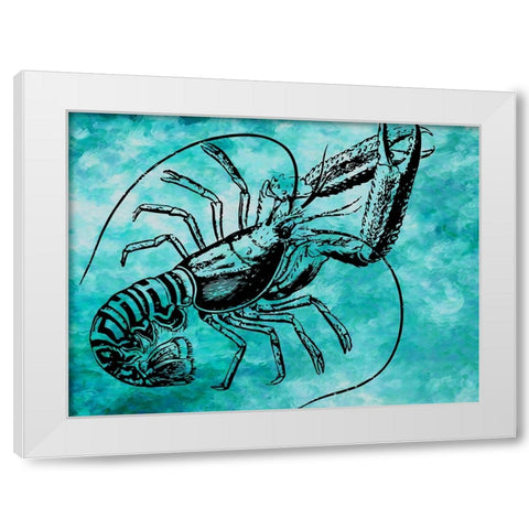 Lobster 2 White Modern Wood Framed Art Print by Phillip, Jamie