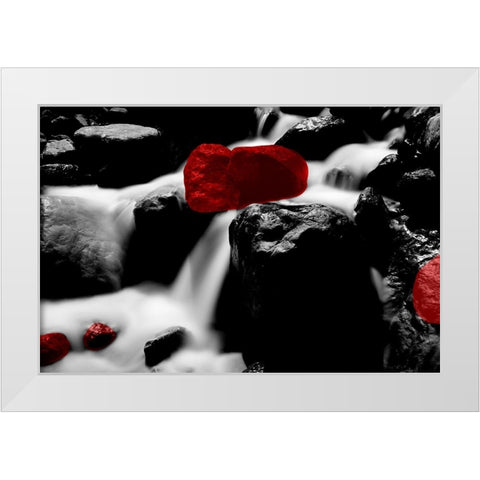Red Rock River White Modern Wood Framed Art Print by Phillip, Jamie