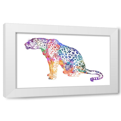 Big Cat White Modern Wood Framed Art Print by Phillip, Jamie