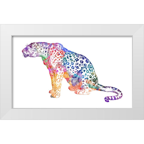 Big Cat White Modern Wood Framed Art Print by Phillip, Jamie
