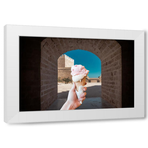 Ice Cream Door 2 White Modern Wood Framed Art Print by Phillip, Jamie