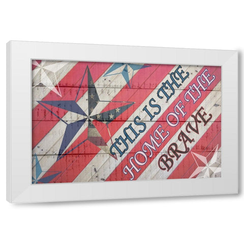 American Heart 1 White Modern Wood Framed Art Print by Phillip, Jamie