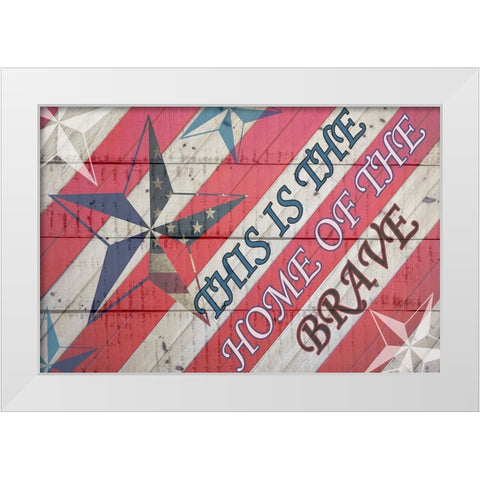 American Heart 1 White Modern Wood Framed Art Print by Phillip, Jamie