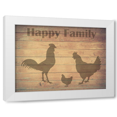 Farm Family White Modern Wood Framed Art Print by Phillip, Jamie