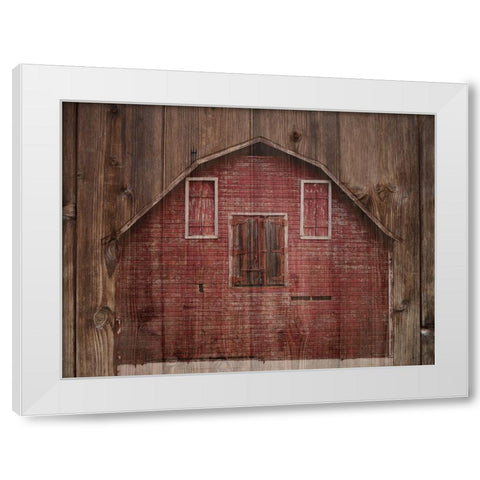 Back At The Barn Yard White Modern Wood Framed Art Print by Phillip, Jamie