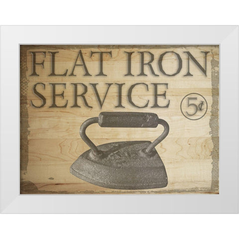 Falt Iron White Modern Wood Framed Art Print by Phillip, Jamie