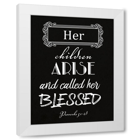 Her Children White Modern Wood Framed Art Print by Phillip, Jamie