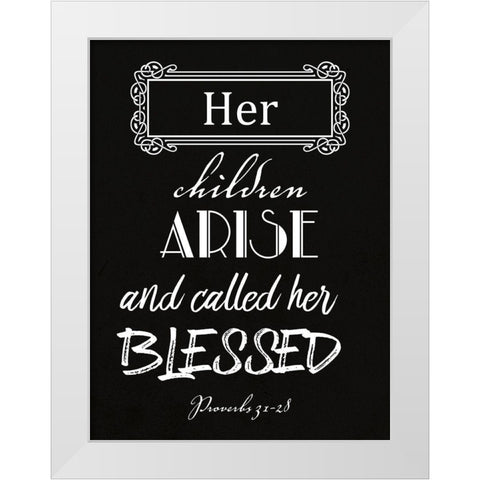 Her Children White Modern Wood Framed Art Print by Phillip, Jamie