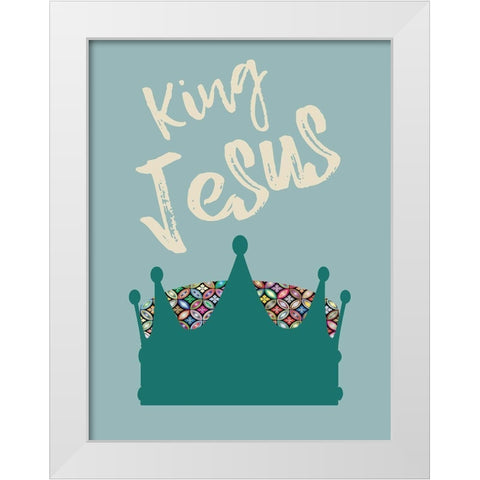 King Jesus White Modern Wood Framed Art Print by Phillip, Jamie
