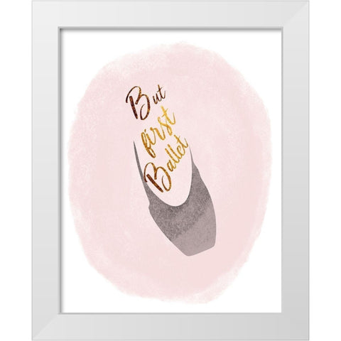 Ballet White Modern Wood Framed Art Print by Phillip, Jamie