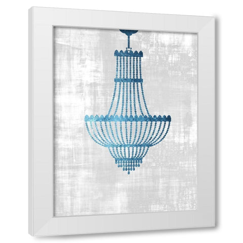 From The Chandelier White Modern Wood Framed Art Print by Phillip, Jamie