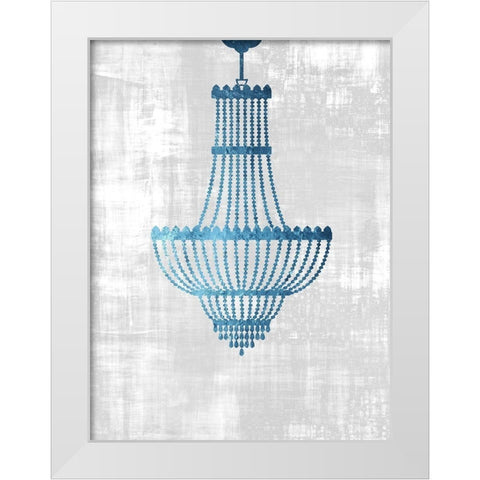 From The Chandelier White Modern Wood Framed Art Print by Phillip, Jamie