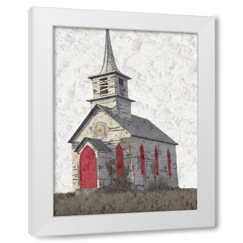 Old Church White Modern Wood Framed Art Print by Phillip, Jamie