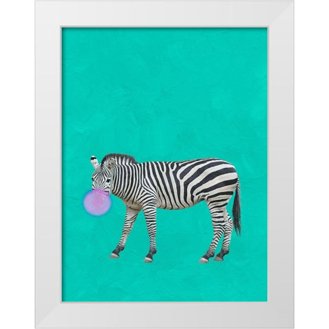 Zebra Bubble White Modern Wood Framed Art Print by Phillip, Jamie