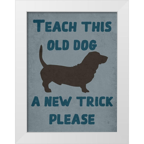 Dog Trick White Modern Wood Framed Art Print by Phillip, Jamie