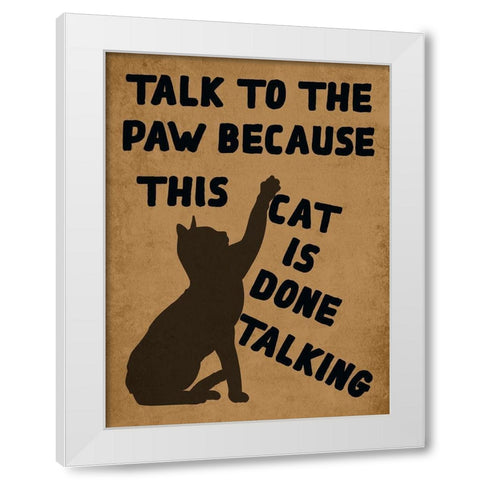 Cats Life White Modern Wood Framed Art Print by Phillip, Jamie