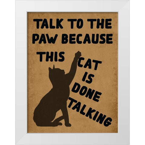 Cats Life White Modern Wood Framed Art Print by Phillip, Jamie