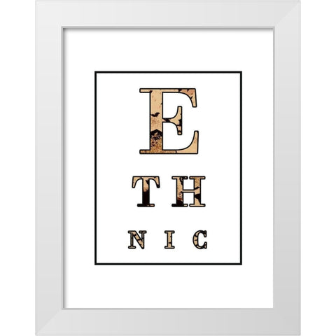 Ethnic White Modern Wood Framed Art Print by Phillip, Jamie