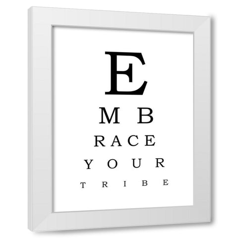 Embrace White Modern Wood Framed Art Print by Phillip, Jamie