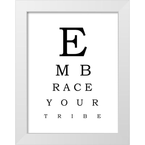 Embrace White Modern Wood Framed Art Print by Phillip, Jamie
