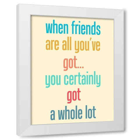 Friendship White Modern Wood Framed Art Print by Phillip, Jamie