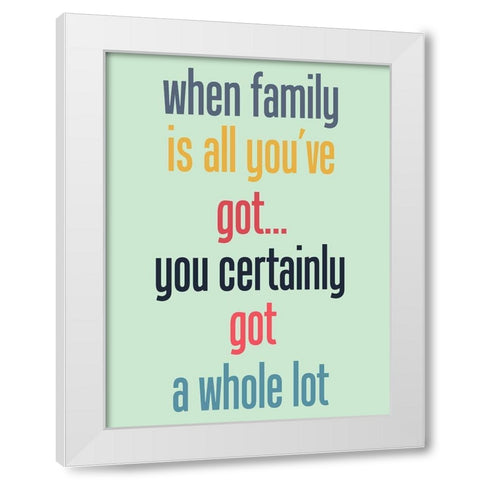 Family White Modern Wood Framed Art Print by Phillip, Jamie