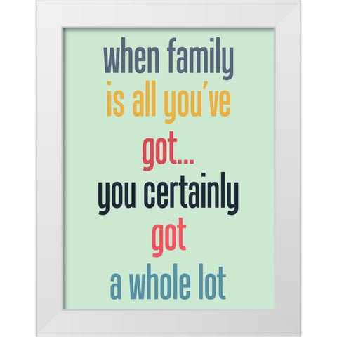 Family White Modern Wood Framed Art Print by Phillip, Jamie